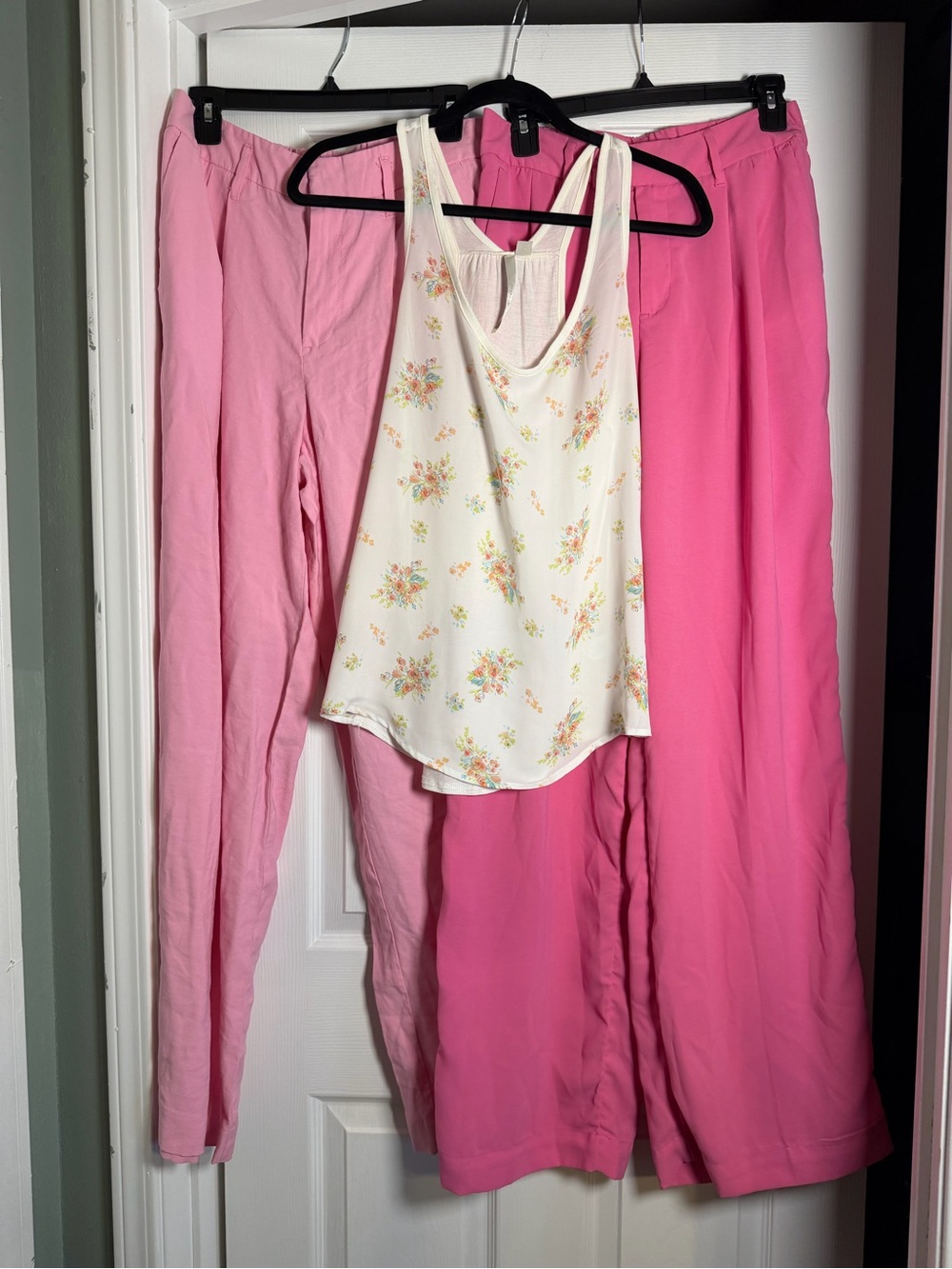 Pink Pants & Floral Tank 3 Piece Bundle Sizes 6/8/M